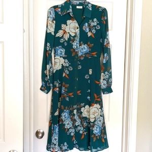 Floral long sleeve dress